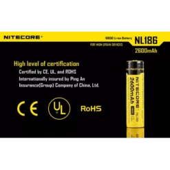 Nitecore 18650 Li-ion Battery (2600mAh) NL1826 -Outdoor Gear Pro 6 154