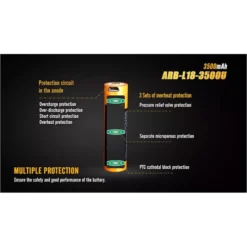 Fenix ARB-L18 18650 3500U Battery -Outdoor Gear Pro ARB L18 3500U 3