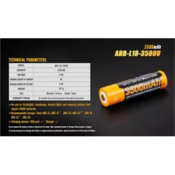 Fenix ARB-L18 18650 3500U Battery -Outdoor Gear Pro ARB L18 3500U 7