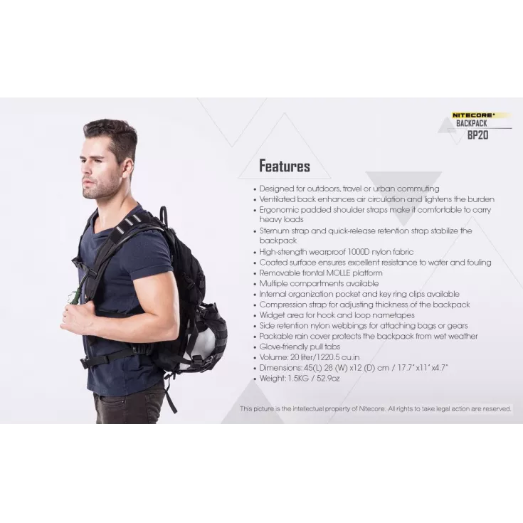 Nitecore BP20 Backpack 12 Nitecore BP20 Backpack - Image 12