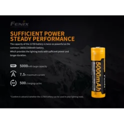 Fenix ARB-L21-5000 21700 Battery -Outdoor Gear Pro Fenix ARB L21 5000 2