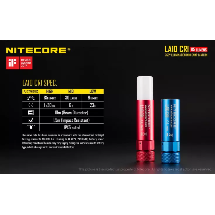 Nitecore LA10 CRI Mini Camping Lantern 11 Nitecore LA10 CRI Mini Camping Lantern - Image 11