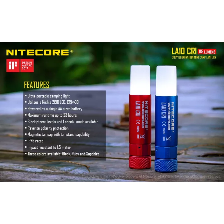 Nitecore LA10 CRI Mini Camping Lantern 12 Nitecore LA10 CRI Mini Camping Lantern - Image 12