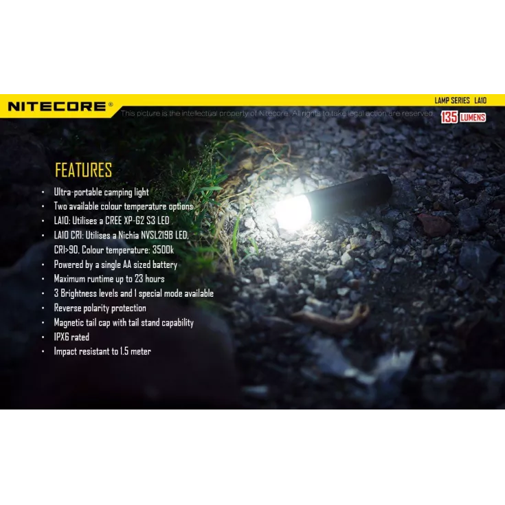 Nitecore LA10 Mini Camping Lantern 12 Nitecore LA10 Mini Camping Lantern - Image 12