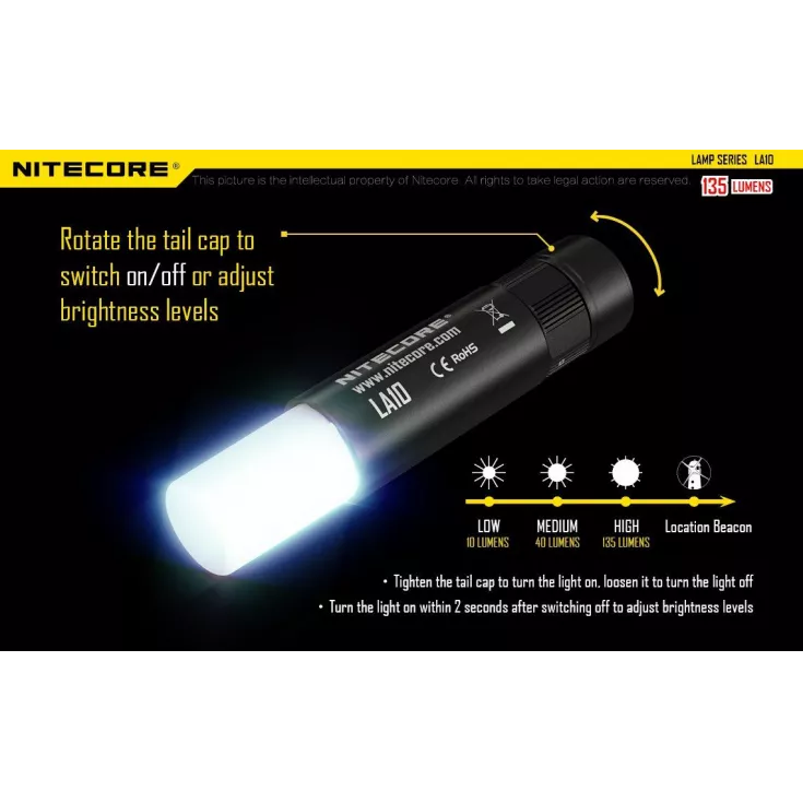 Nitecore LA10 Mini Camping Lantern 7 Nitecore LA10 Mini Camping Lantern - Image 7
