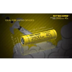 Nitecore Flat Top IMR 18650 Li-Mn Battery 2600mAh 14 Nitecore Flat Top IMR 18650 Li-Mn Battery 2600mAh -Outdoor Gear Pro NC IMR18650 2600 40A 4