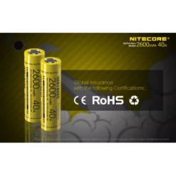 Nitecore Flat Top IMR 18650 Li-Mn Battery 2600mAh 15 Nitecore Flat Top IMR 18650 Li-Mn Battery 2600mAh -Outdoor Gear Pro NC IMR18650 2600 40A 5