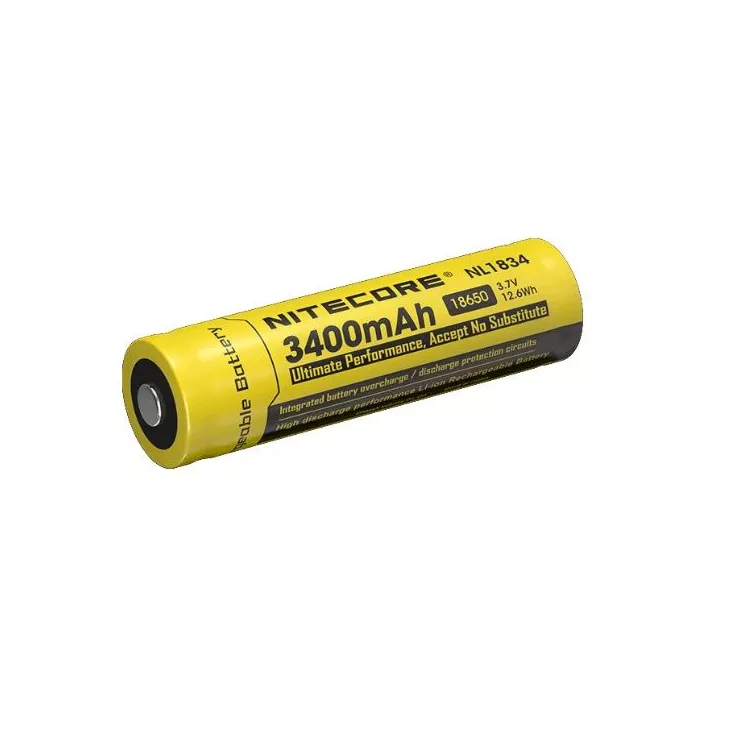 Nitecore 18650 Li-ion Battery (3400mAh) NL1834 1 Nitecore 18650 Li-ion Battery (3400mAh) NL1834