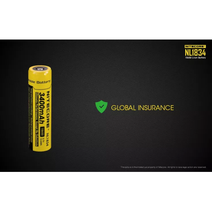Nitecore 18650 Li-ion Battery (3400mAh) NL1834 9 Nitecore 18650 Li-ion Battery (3400mAh) NL1834 - Image 9