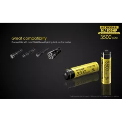 Nitecore 18650 Li-ion High Performance Battery (3500mAh) NL1835HP -Outdoor Gear Pro NL1835HP 2