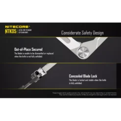 Nitecore NTK05 Titanium Keyring Knife -Outdoor Gear Pro NTK05 6