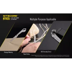 Nitecore NTK05 Titanium Keyring Knife -Outdoor Gear Pro NTK05 9