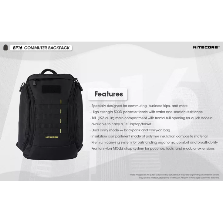 Nitecore BP16 Backpack 12 Nitecore BP16 Backpack - Image 12