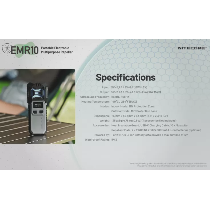 Nitecore EMR10 Electronic Mosquito Repeller 11 Nitecore EMR10 Electronic Mosquito Repeller - Image 11