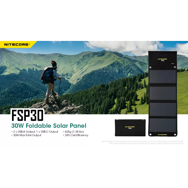 Nitecore FSP30 Foldable Solar Panel 2 Nitecore FSP30 Foldable Solar Panel - Image 2