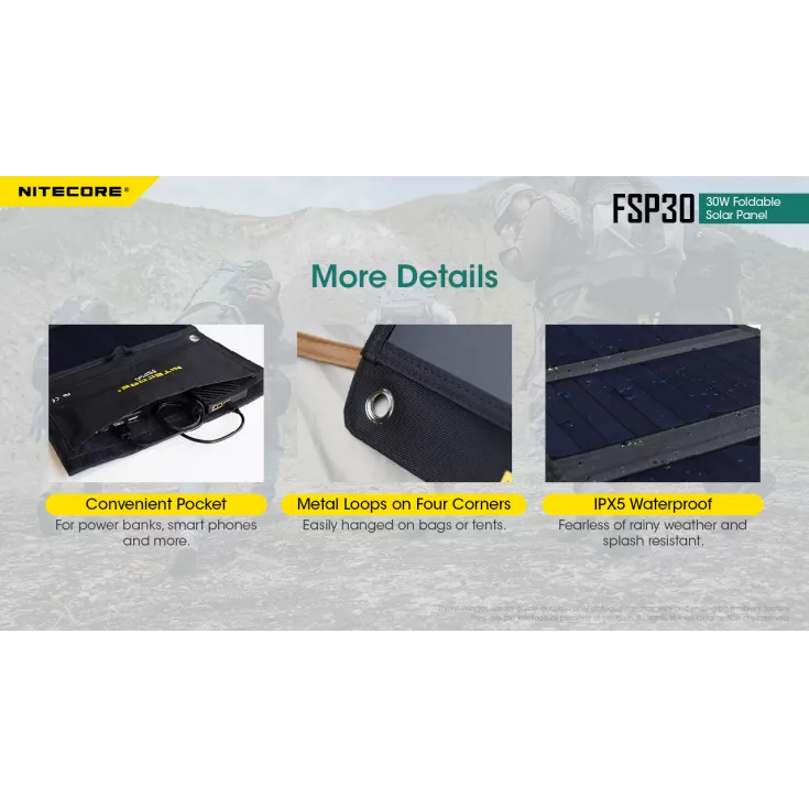 Nitecore FSP30 Foldable Solar Panel 9 Nitecore FSP30 Foldable Solar Panel - Image 9