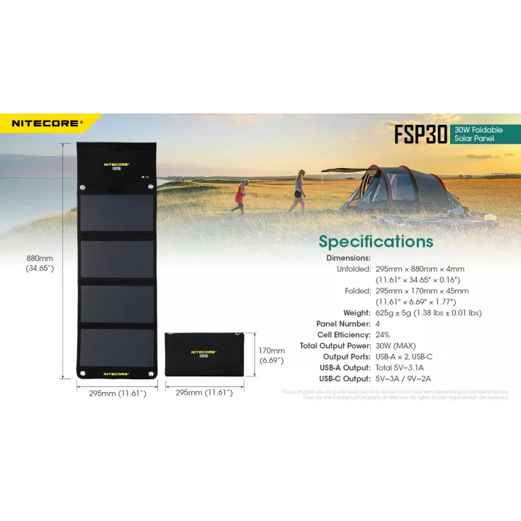 Nitecore FSP30 Foldable Solar Panel 10 Nitecore FSP30 Foldable Solar Panel - Image 10