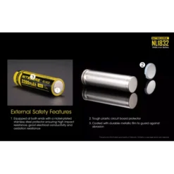 Nitecore 18650 Li-ion Battery (3200mAh) NL1832 12 Nitecore 18650 Li-ion Battery (3200mAh) NL1832 -Outdoor Gear Pro Nitecore NL1832 3