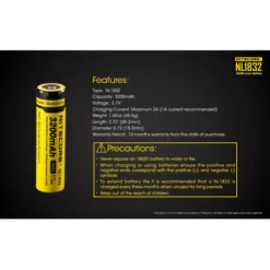 Nitecore 18650 Li-ion Battery (3200mAh) NL1832 16 Nitecore 18650 Li-ion Battery (3200mAh) NL1832 -Outdoor Gear Pro Nitecore NL1832 7