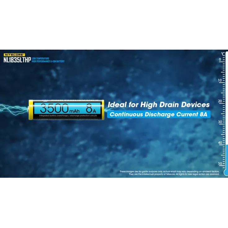 Nitecore NL1835LTHP Low Temperature 18650 3500mAh Li-ion Battery 4 Nitecore NL1835LTHP Low Temperature 18650 3500mAh Li-ion Battery - Image 4