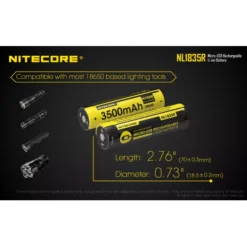 Nitecore NL1835R Micro-USB 18650 3500mAh Li-ion Battery -Outdoor Gear Pro Nitecore NL1835R 7