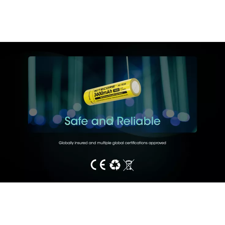 Nitecore 18650 Li-ion Battery (3600mAh) NL1836 8 Nitecore 18650 Li-ion Battery (3600mAh) NL1836 - Image 8