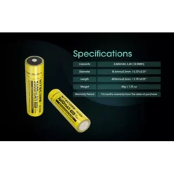 Nitecore 18650 Li-ion Battery (3600mAh) NL1836 18 Nitecore 18650 Li-ion Battery (3600mAh) NL1836 -Outdoor Gear Pro Nitecore NL1836 8