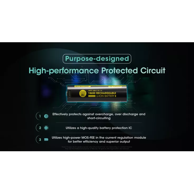 Nitecore NL1836R USB-C 18650 3600mAh Li-ion Battery 7 Nitecore NL1836R USB-C 18650 3600mAh Li-ion Battery - Image 7