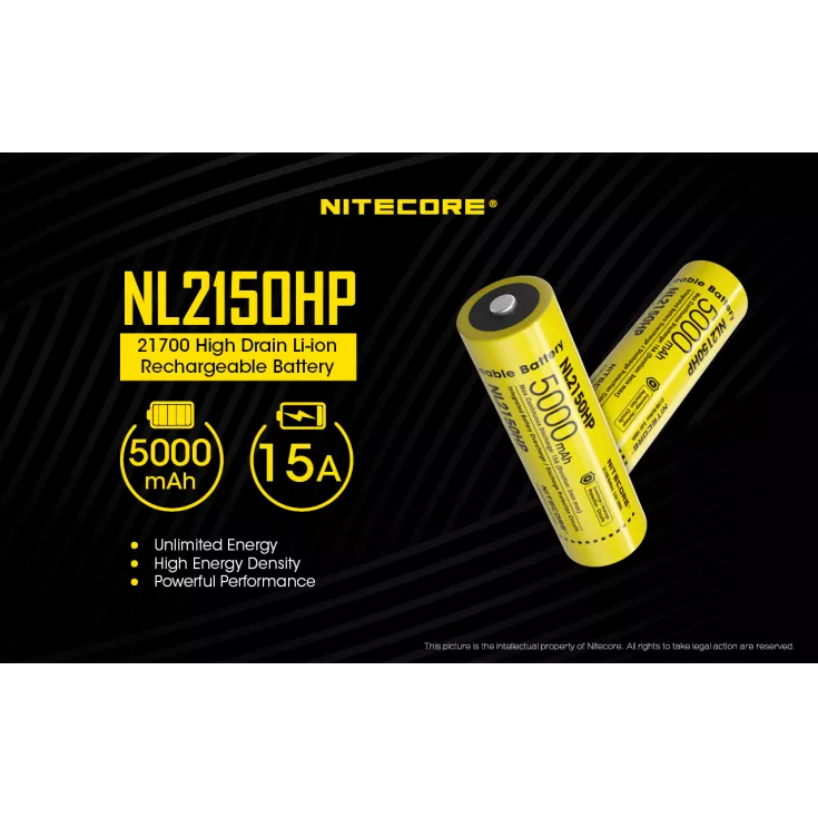 Nitecore 21700 NL2150HP Li-ion High Performance (5000mAh) 2 Nitecore 21700 NL2150HP Li-ion High Performance (5000mAh) - Image 2