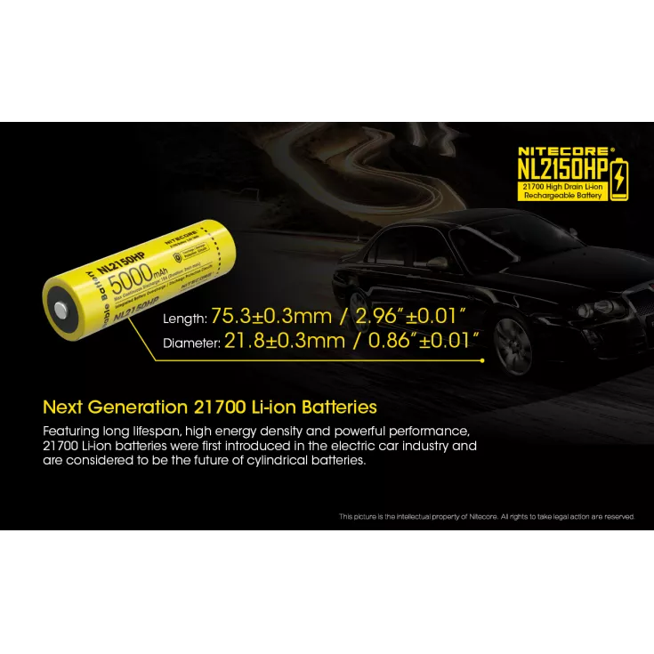 Nitecore 21700 NL2150HP Li-ion High Performance (5000mAh) 3 Nitecore 21700 NL2150HP Li-ion High Performance (5000mAh) - Image 3