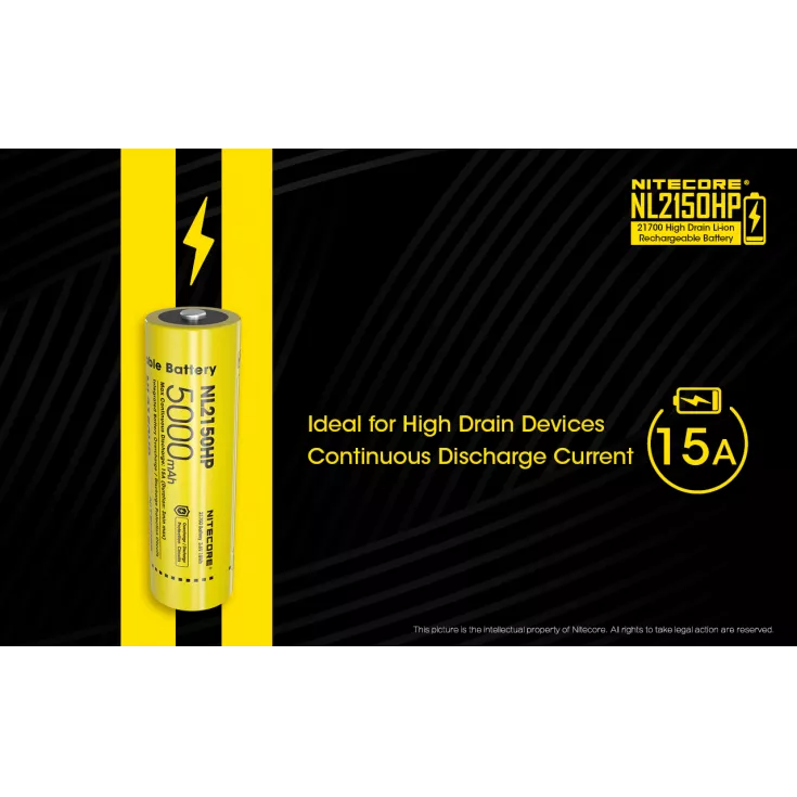 Nitecore 21700 NL2150HP Li-ion High Performance (5000mAh) 4 Nitecore 21700 NL2150HP Li-ion High Performance (5000mAh) - Image 4
