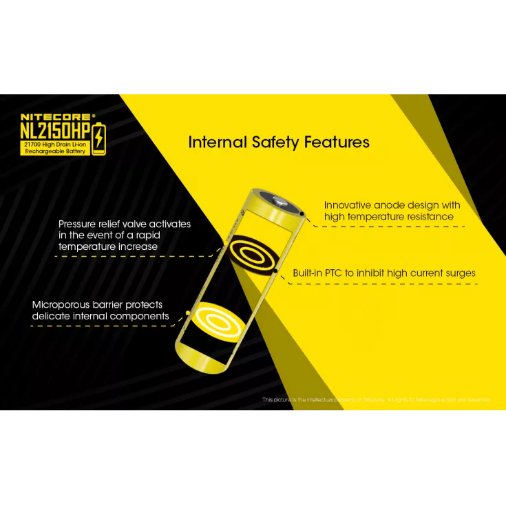 Nitecore 21700 NL2150HP Li-ion High Performance (5000mAh) 5 Nitecore 21700 NL2150HP Li-ion High Performance (5000mAh) - Image 5