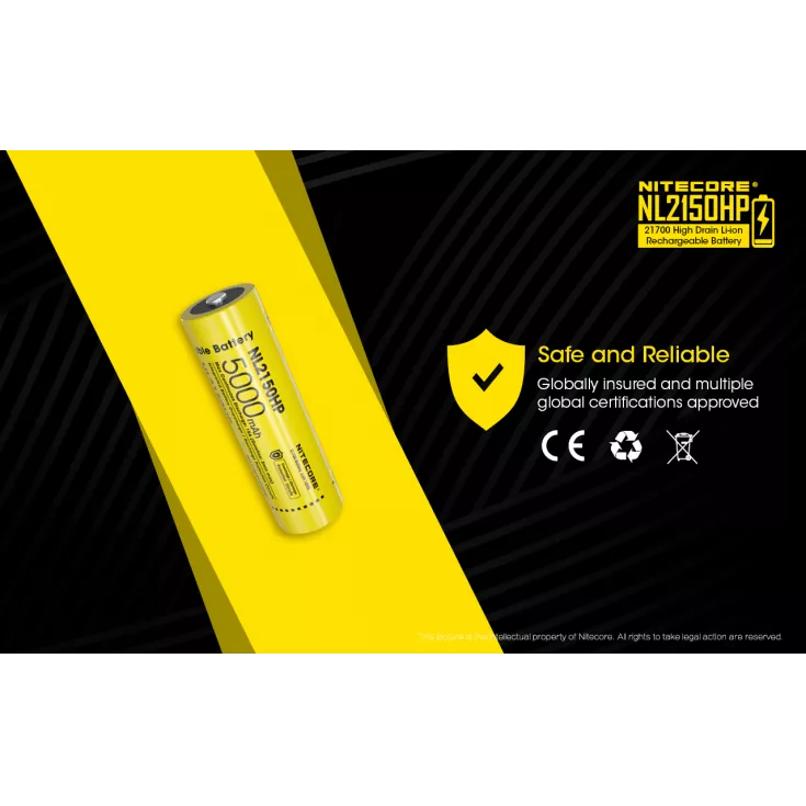 Nitecore 21700 NL2150HP Li-ion High Performance (5000mAh) 8 Nitecore 21700 NL2150HP Li-ion High Performance (5000mAh) - Image 8