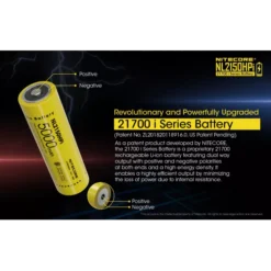Nitecore 21700 NL2150HPi Li-ion 15A Battery (5000mAH) -Outdoor Gear Pro Nitecore NL2150HPi 1