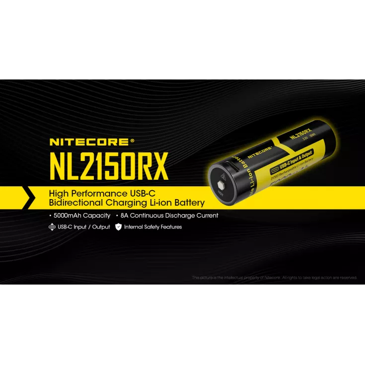 Nitecore 21700 NL2150RX Bidirectional Charging Li-ion Battery (5000mAh) 2 Nitecore 21700 NL2150RX Bidirectional Charging Li-ion Battery (5000mAh) - Image 2