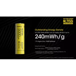 Nitecore 21700 NL2150i Li-ion Battery (5000mAh) -Outdoor Gear Pro Nitecore NL2150i 2