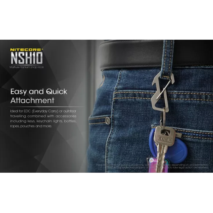 Nitecore NSH10 Snap Hook 5 Nitecore NSH10 Snap Hook - Image 5