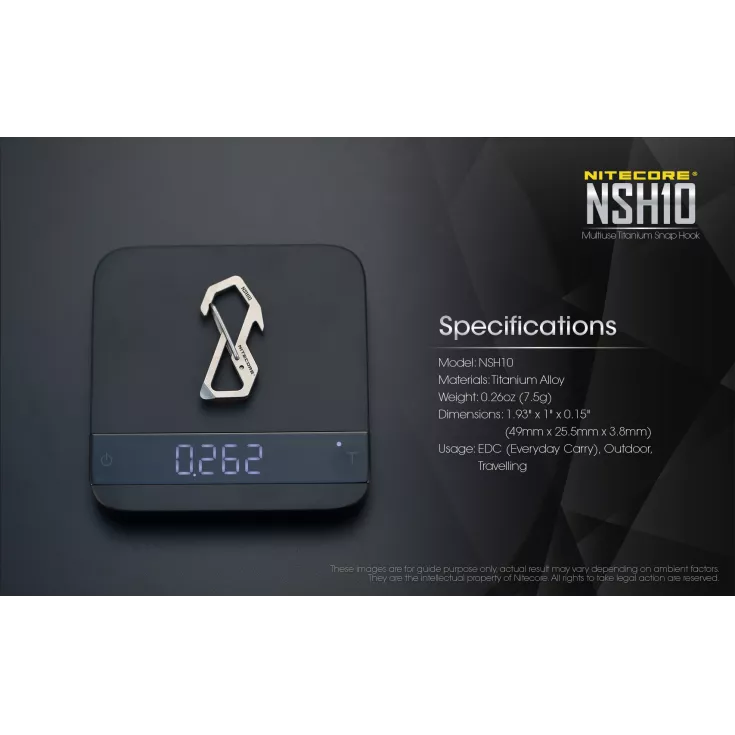 Nitecore NSH10 Snap Hook 7 Nitecore NSH10 Snap Hook - Image 7