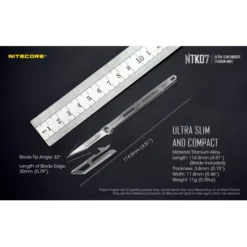 Nitecore NTK07 Slim Titanium Knife -Outdoor Gear Pro Nitecore NTK07 6