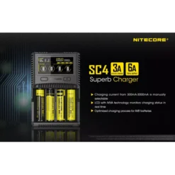 Nitecore SC4 Charger -Outdoor Gear Pro SC4 0