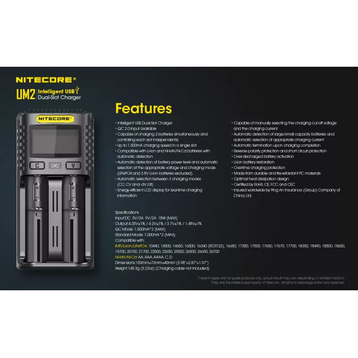 Nitecore UM2 Charger 9 Nitecore UM2 Charger - Image 9