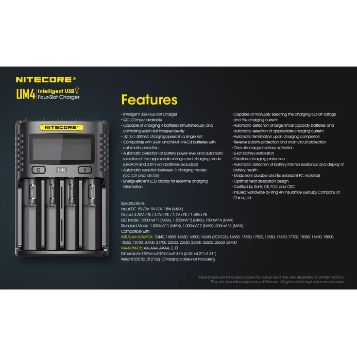 Nitecore UM4 Charger 12 Nitecore UM4 Charger - Image 12