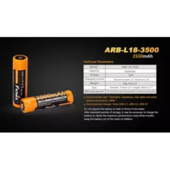 Fenix ARB-L18 18650 3500mAh Battery -Outdoor Gear Pro arb l18 3500 6
