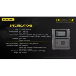 Nitecore FX3 Fujifilm Camera Charger -Outdoor Gear Pro nitecore fx3 11