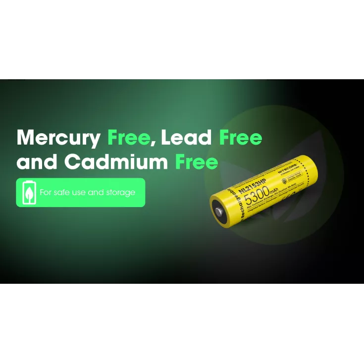 Nitecore 21700 NL2153HP Li-ion High Performance (5300mAh) Battery 4 Nitecore 21700 NL2153HP Li-ion High Performance (5300mAh) Battery - Image 4