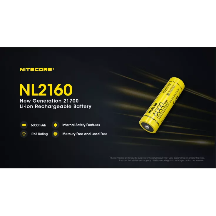 Nitecore 21700 NL2160 Li-ion Battery (6000mAh) 4 Nitecore 21700 NL2160 Li-ion Battery (6000mAh) - Image 4
