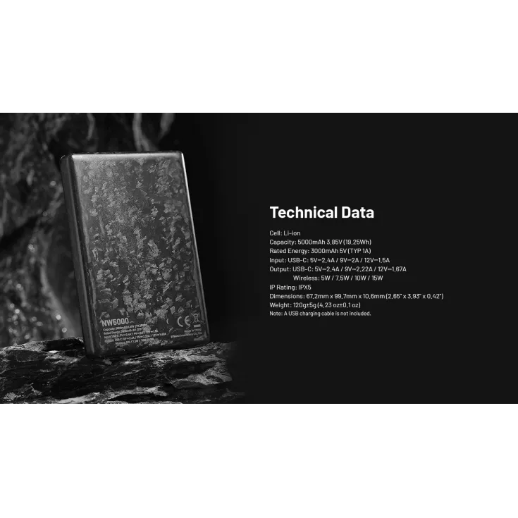 Nitecore NW5000 Wireless Power Bank 3 Nitecore NW5000 Wireless Power Bank - Image 3